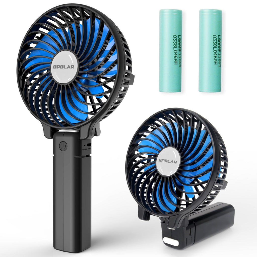 (Do Not Sell on Amazon) Portable Handheld Fan, USB Rechargeable Hand Fan with 2200mAh Battery Operated, 3 Speeds Adjustable, 180° Rotation Foldable Personal Desk Fan for Home Office Travel RT