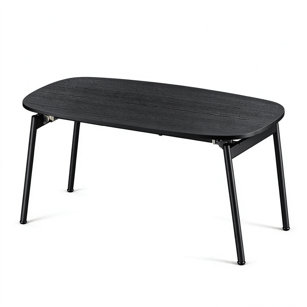 Do Not Sell on AmazonFolding Coffee Table No Assembly Required, 39.4" x 19.7" x 18.3", Melamine Coated MDF & Metal Frame, Black
