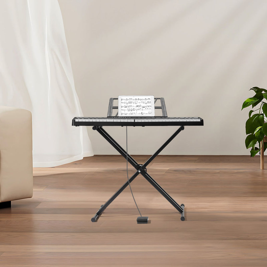 [Do Not Sell on Amazon]GEP-204 61Key Folding Piano Semi-Weighted Standard Keyboards Digital Piano with Bluetooth, Handbag, for Piano Lover Black color