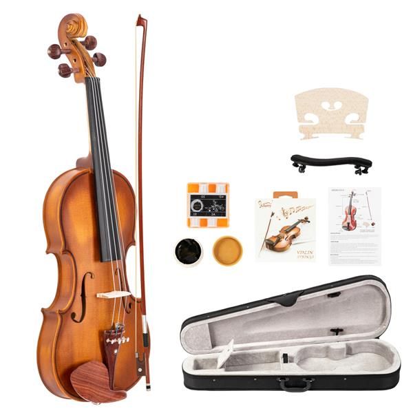[Do Not Sell on Amazon]Glarry GV103 4/4 Spruce Panel Violin Matte Natural