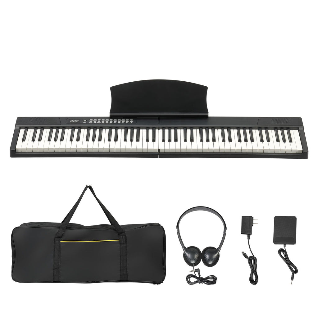 [Do Not Sell on Amazon]GPP-204 88 Key Magnetic Connection Piano Semi-Weighted Standard Digital Piano with MIDI Bluetooth, Handbag, Headphone, for Piano Lover Black color