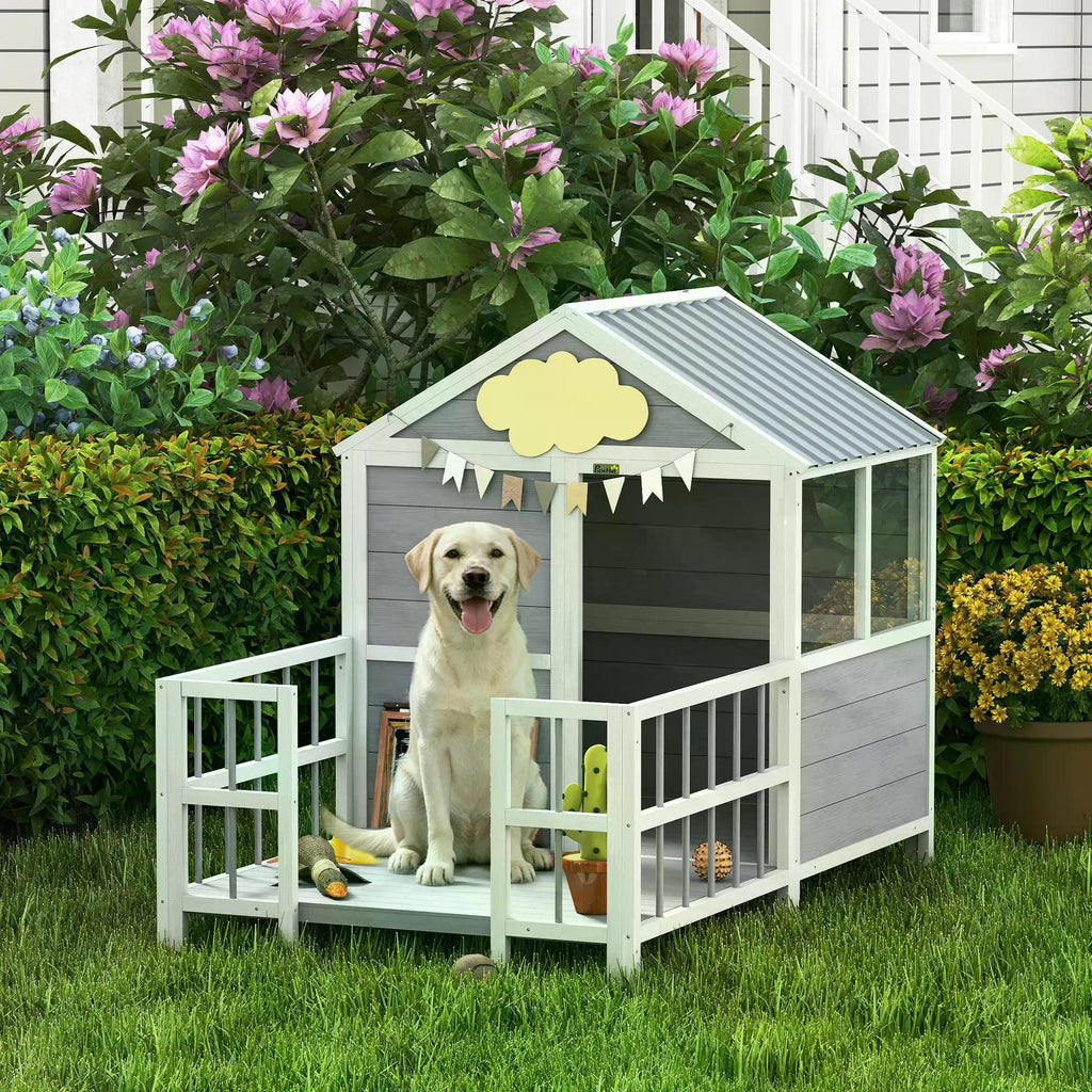 Dog Kennel with Waterproof Roof 61 Inches X 40.7 Inches X 47.4 Inches for Indoor