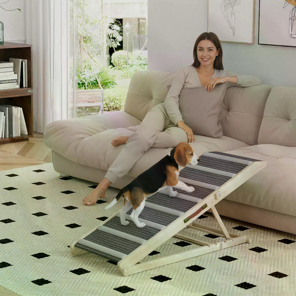 Dog Ramp with Adjustable Height 47.2 Inches X 19.7 Inches X 23.6 Inches