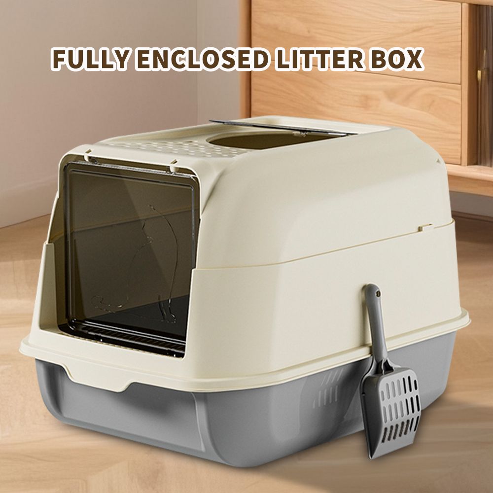 Double door cat litter box, allowing cats to enter the bathroom more smoothly and reducing crowding
