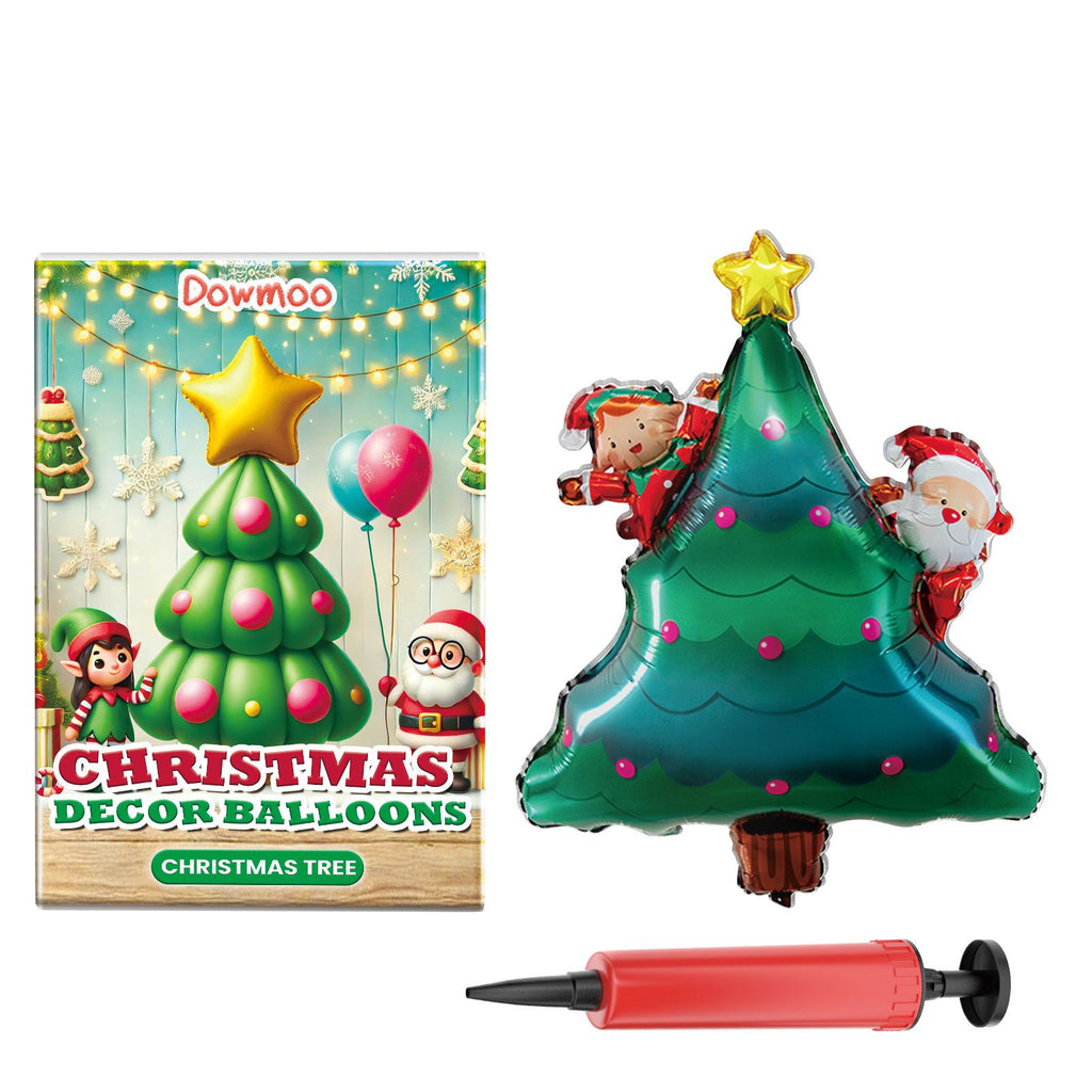 Dowmoo Christmas Balloons,Balloon Standing Santa Claus Reindeer Christmas Tree Event Atmosphere Arrangement