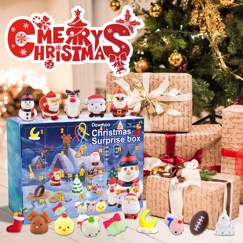 Dowmoo Christmas Surprise Blind Box, Christmas Stress Relief Toy, Festive 24-Cell Random Hidden Blind Box Gift