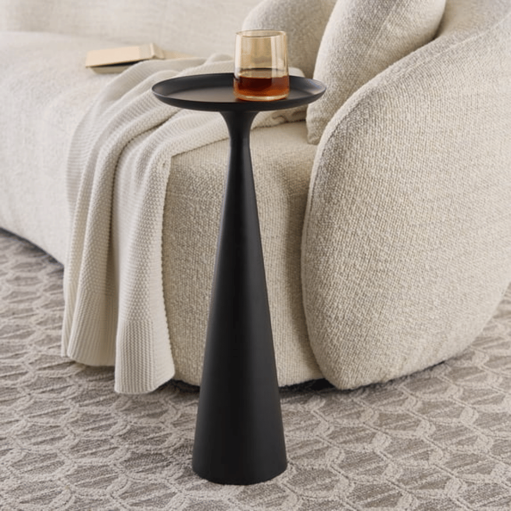 Drink Table, Black 10 Inches