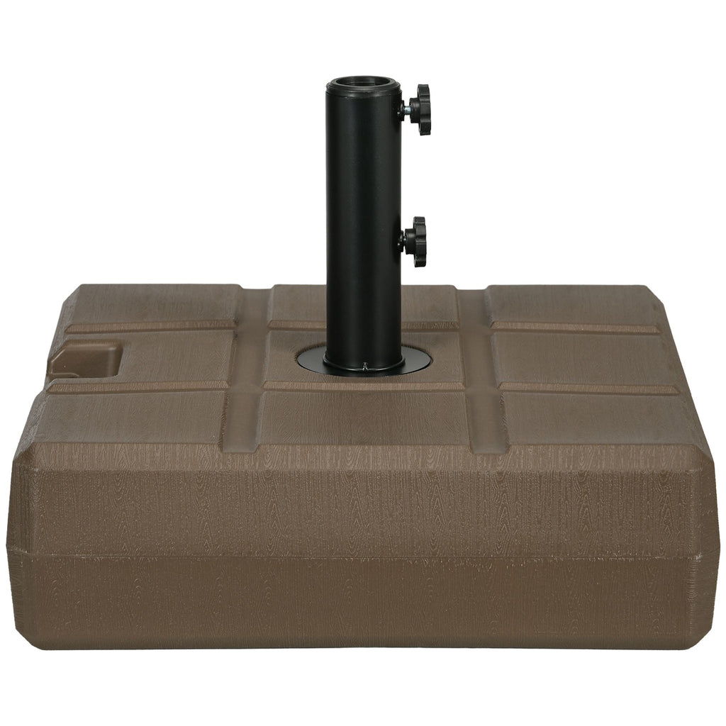 Durable Umbrella Stand for 1.2", 1.5", 2'' Poles Fillable Umbrella Base in Brown for Stable Support