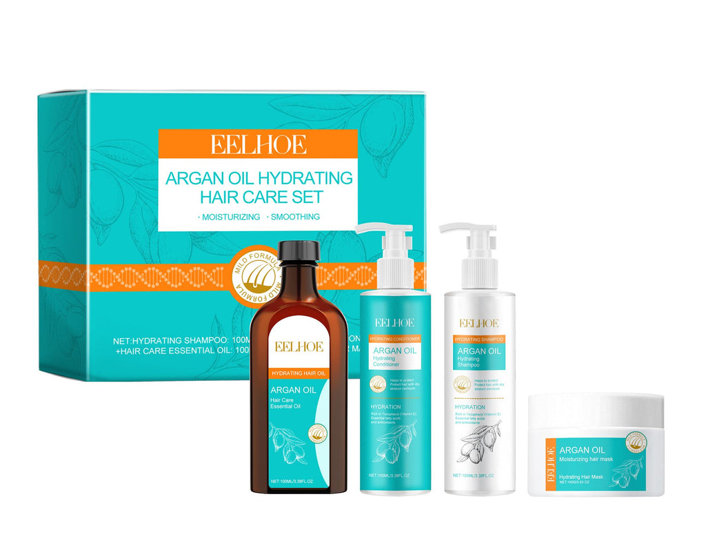 EELHOE Argan Oil Moisturizing Hair Care Set, Nourishing And ing Dry Hair Smooth And Glossy Essence