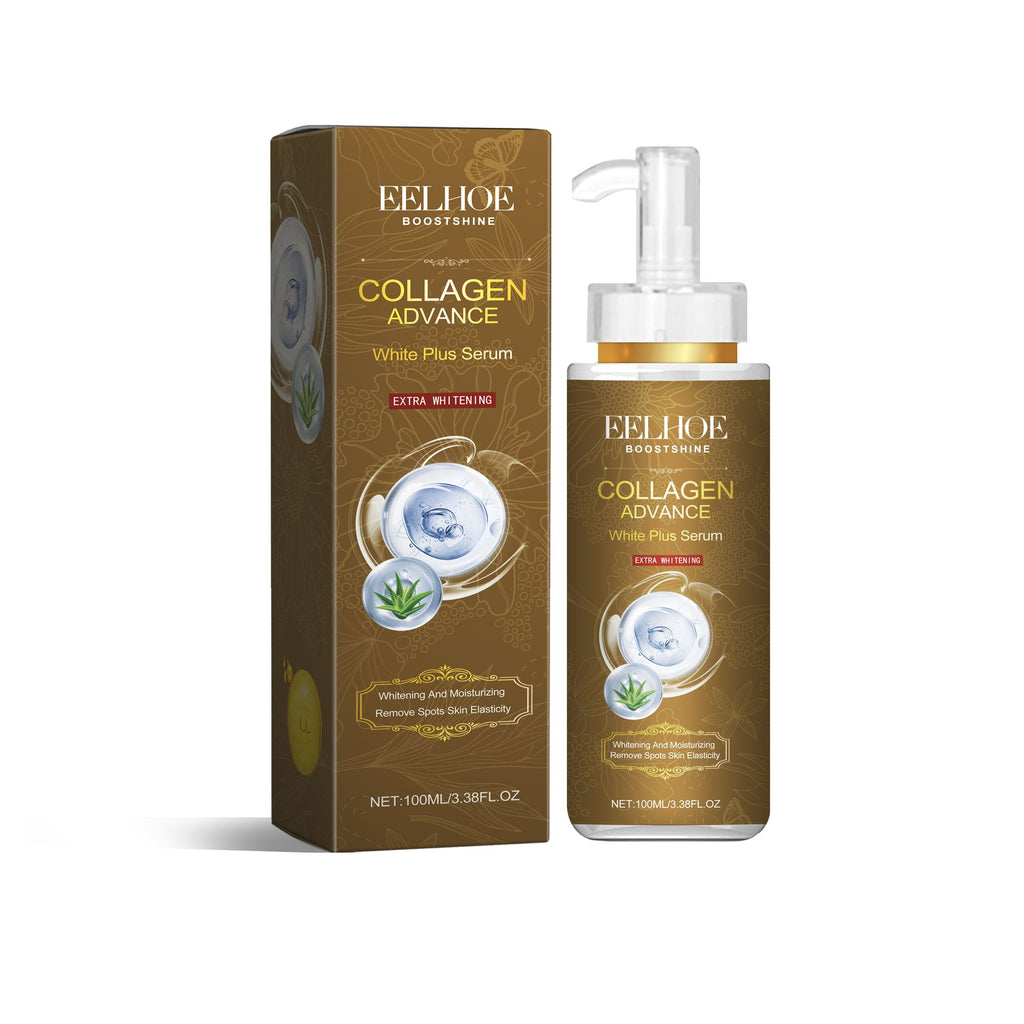 EELHOE Collagen Advance White Plus Serum, Moderate Moisturizing Moisturizing Anti-Wrinkle Bright Skin Blain Skin Care Essence