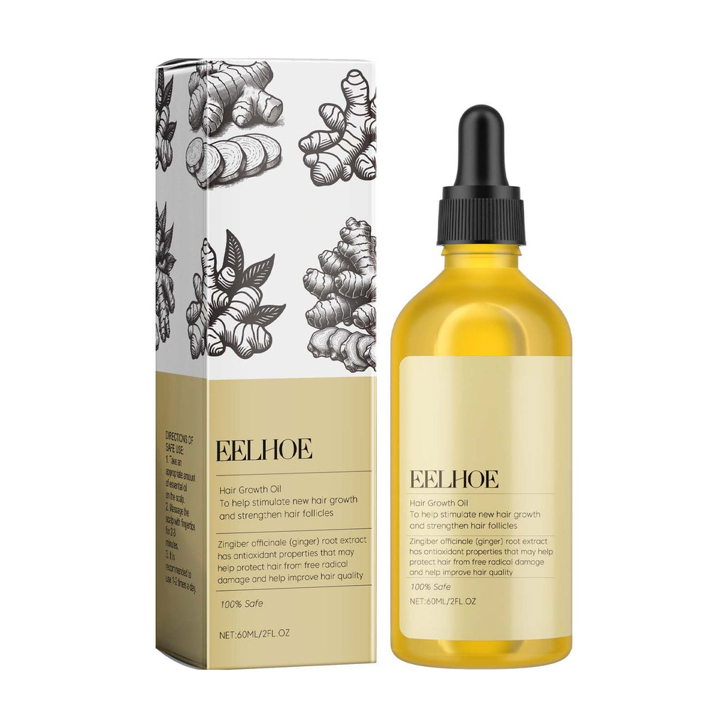 EELHOE Ginger Hair Care Essential Oil Hair Dense Hair Solid Hair Nourishing Hair Soft Luster Hair Care Essential Oil