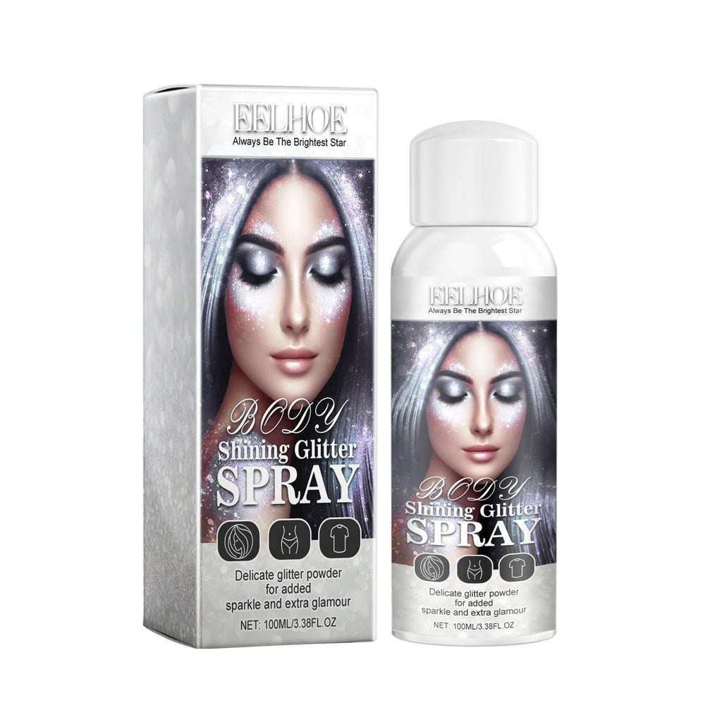 Eelhoe Glitter Spray, Glitter Highlight Spray Natural Stereo Long-Lasting Brightening Glitter Powder