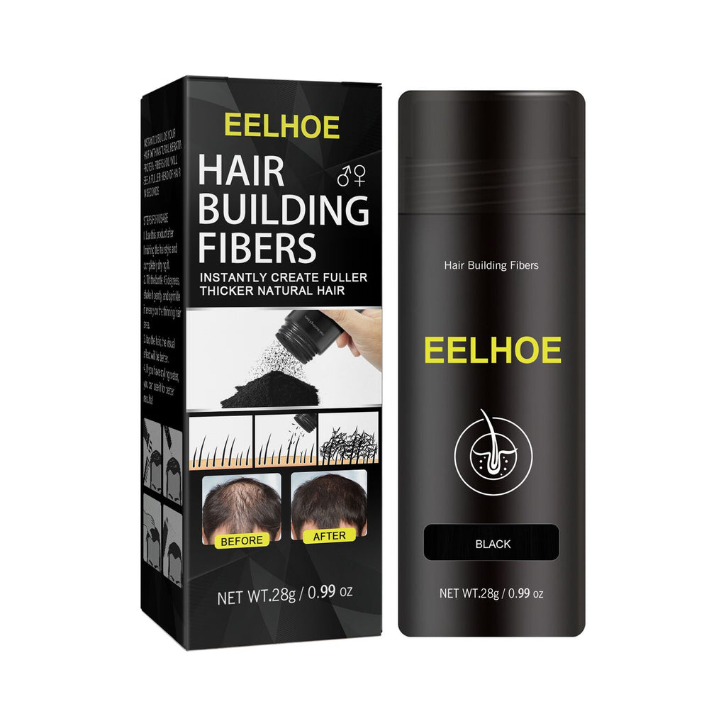 EELHOE Hair Fiber Powder, Dense Hair Hairline Cover Sparse Fluffy Powder