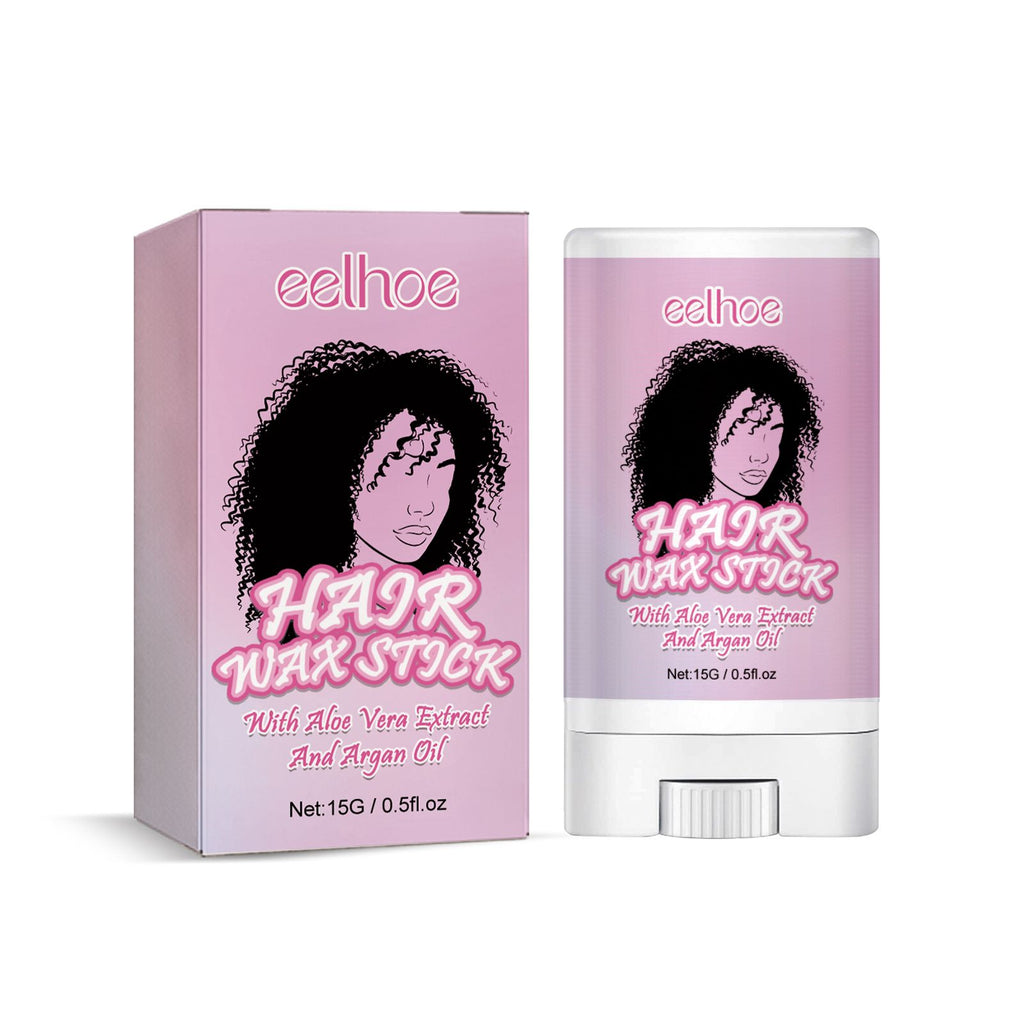 EELHOE Hair Wax Stick, Long Lasting Hair Setting Smoothing Frizzy Small Broken Hair Natural Luster Solid Hair Oil Bar