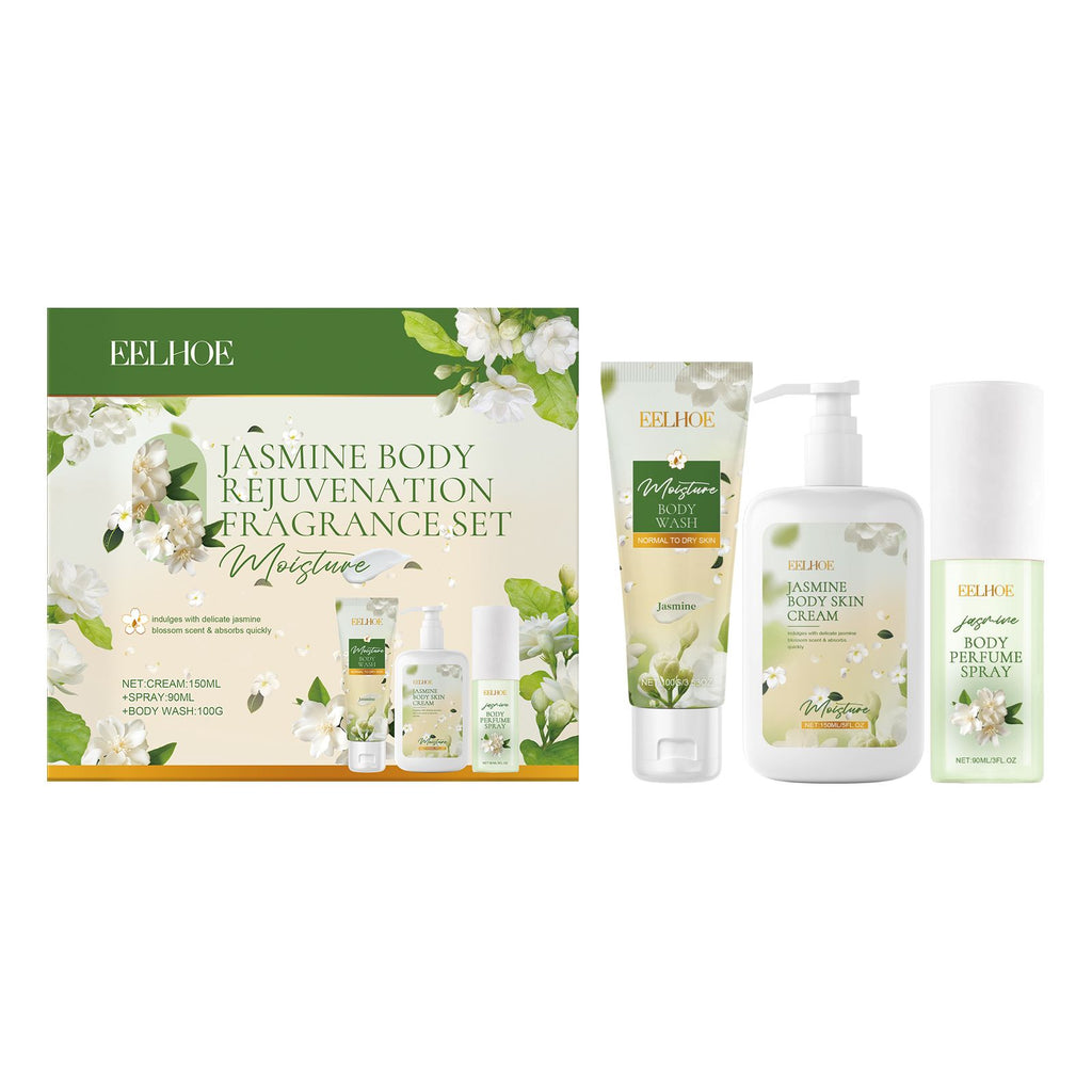 EELHOE Jasmine Care Set Gently Cleanses And Moisturizes Skin Jasmine Light Fragrance Leaves Fragrance For