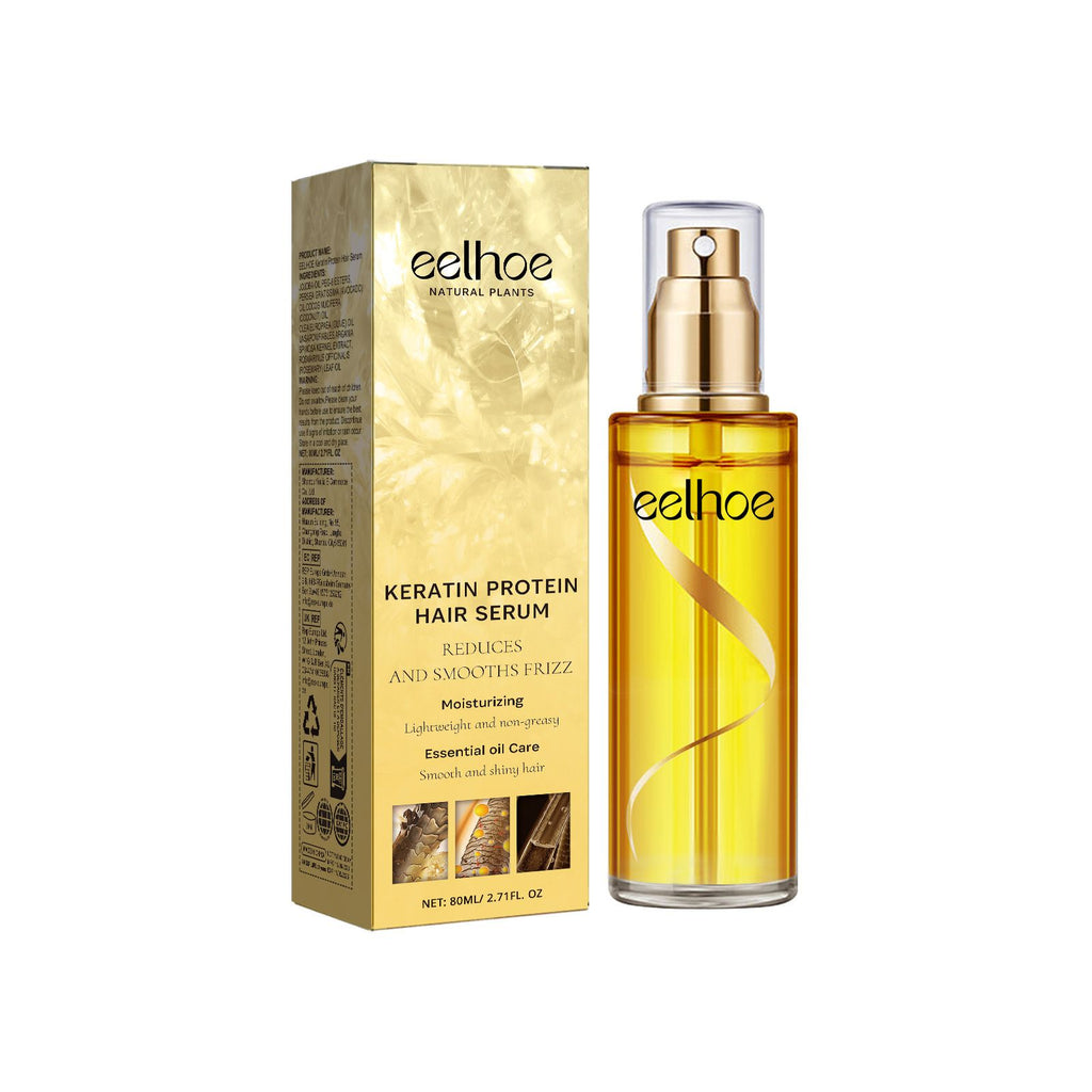 EELHOE Keratin Hair Essence Spray, Hair To Dry Curly Frizz Pomade Essence
