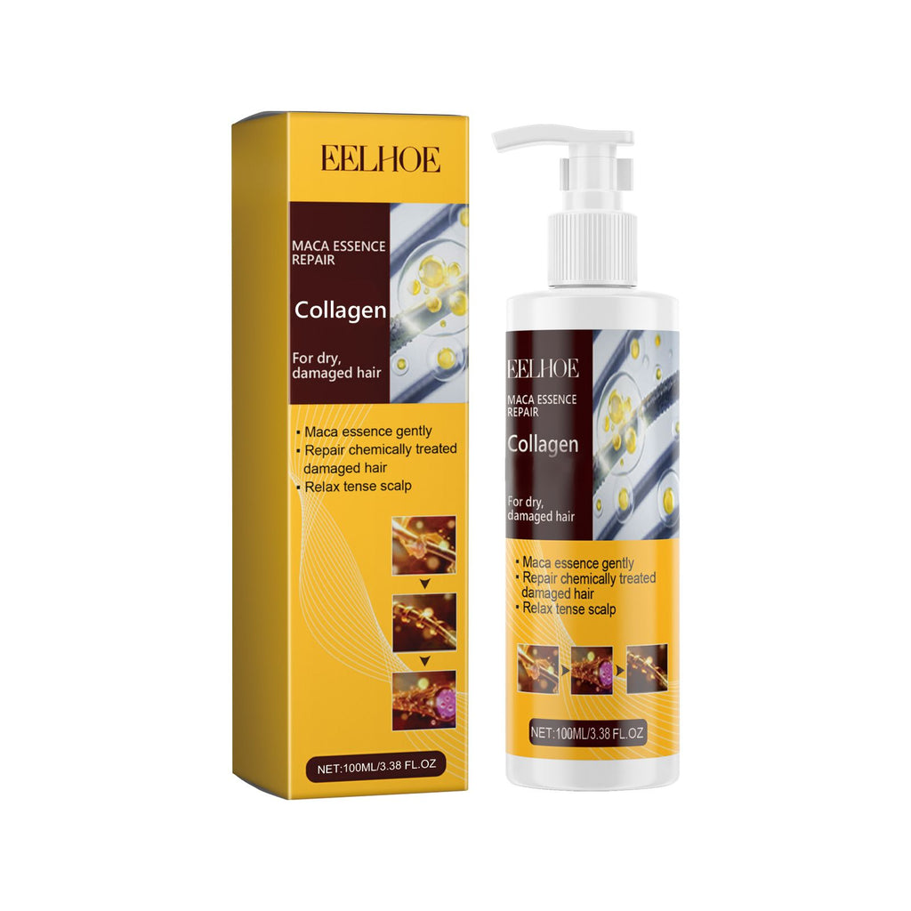 EELHOE Maca Essence Collagen, Damaged Hair s Split Ends Deep Clean Smooth And Shiny