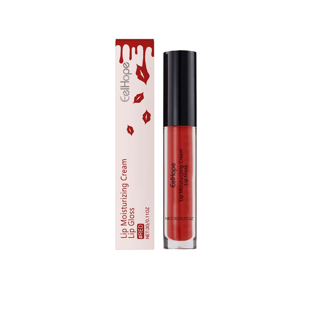 Eelhope (1pc RED)Moisturizing Lip Gloss Gloss Gloss Lip Glaze Easy Color Moisturizing And Multi-Colored Lip Balm
