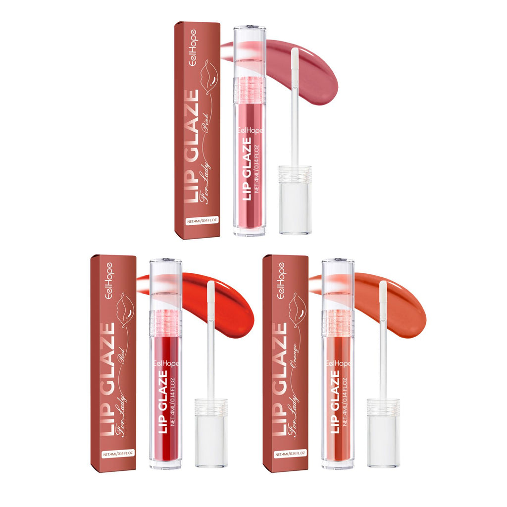 Eelhope Lip Glaze Lip Moisturizing Color Bright Color Lasting Non-Fading Non-Stick Cup Portable Moisturizing Lip Glaze