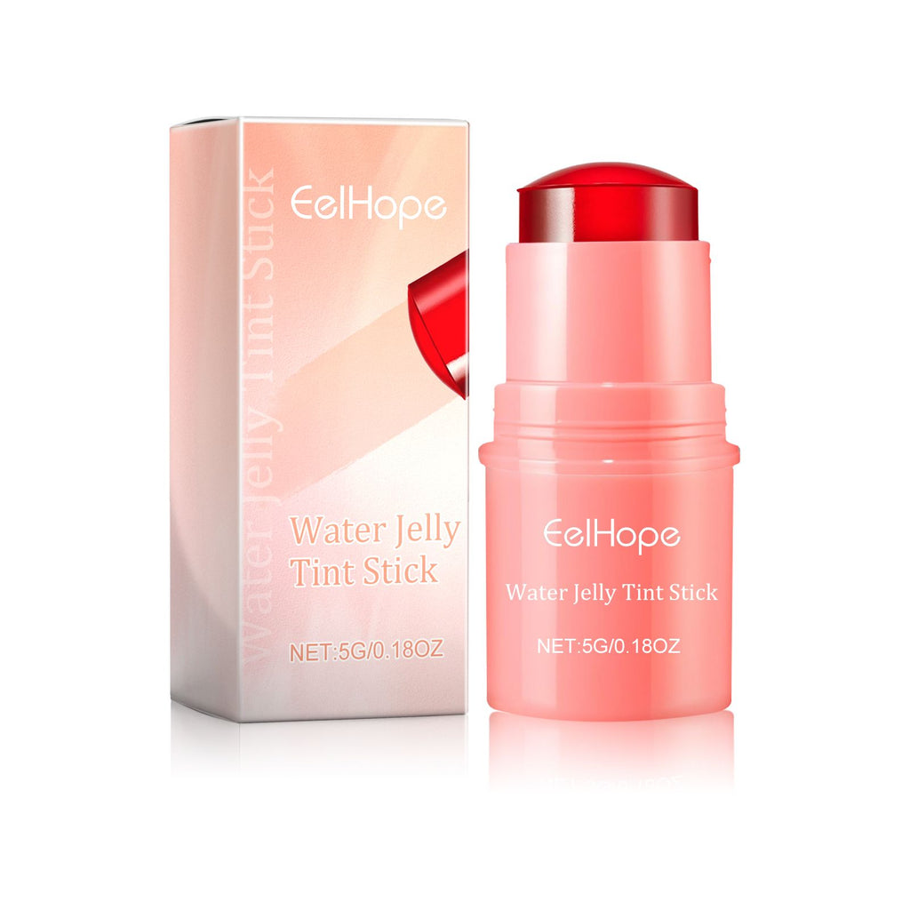 Eelhope Water Jelly Tint Stick, Blush Natural Long Lasting Lip Matte Moisturizing Lip Color Makeup Combination