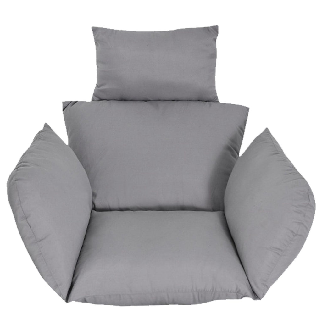 Egg Chair Cushion Hanging Basket Seat Cushion,Thicken Soft Egg Swing Chair Pad,Hanging Egg Chair Cushion with Headrest