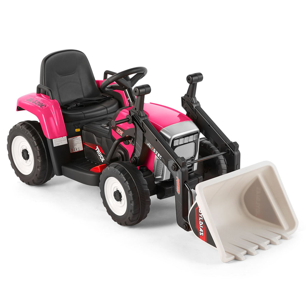 Electric 12V Ride On Excavator Car Digger 3Speed Girl w/Music+USB+Bluetooth Pink