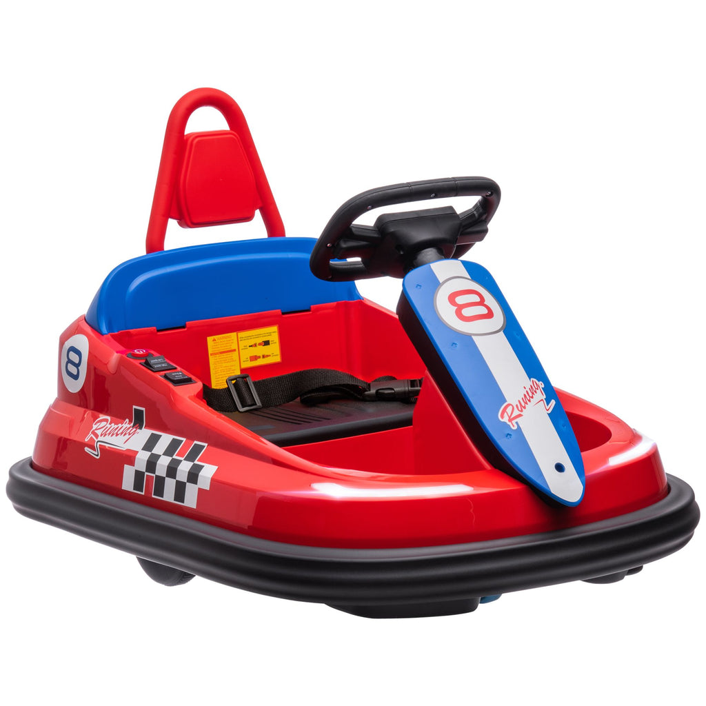 Electric Bumper Car for Kids 360 Rotation 6V Toddler Ride-on Toy Baby Bumping Car Perfect Gift Red