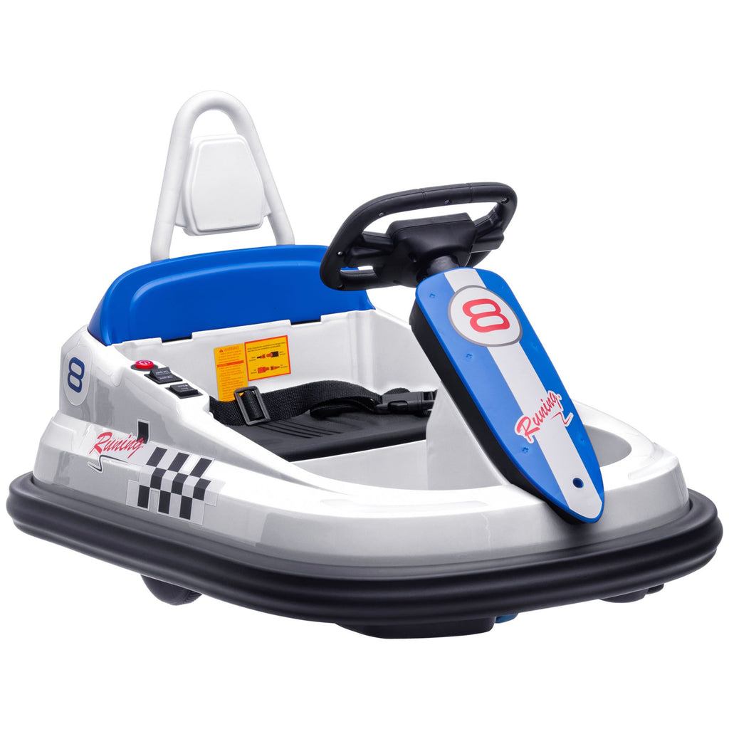 Electric Bumper Car for Kids 360 Rotation 6V Toddler Ride-on Toy Baby Bumping Car Perfect Gift White