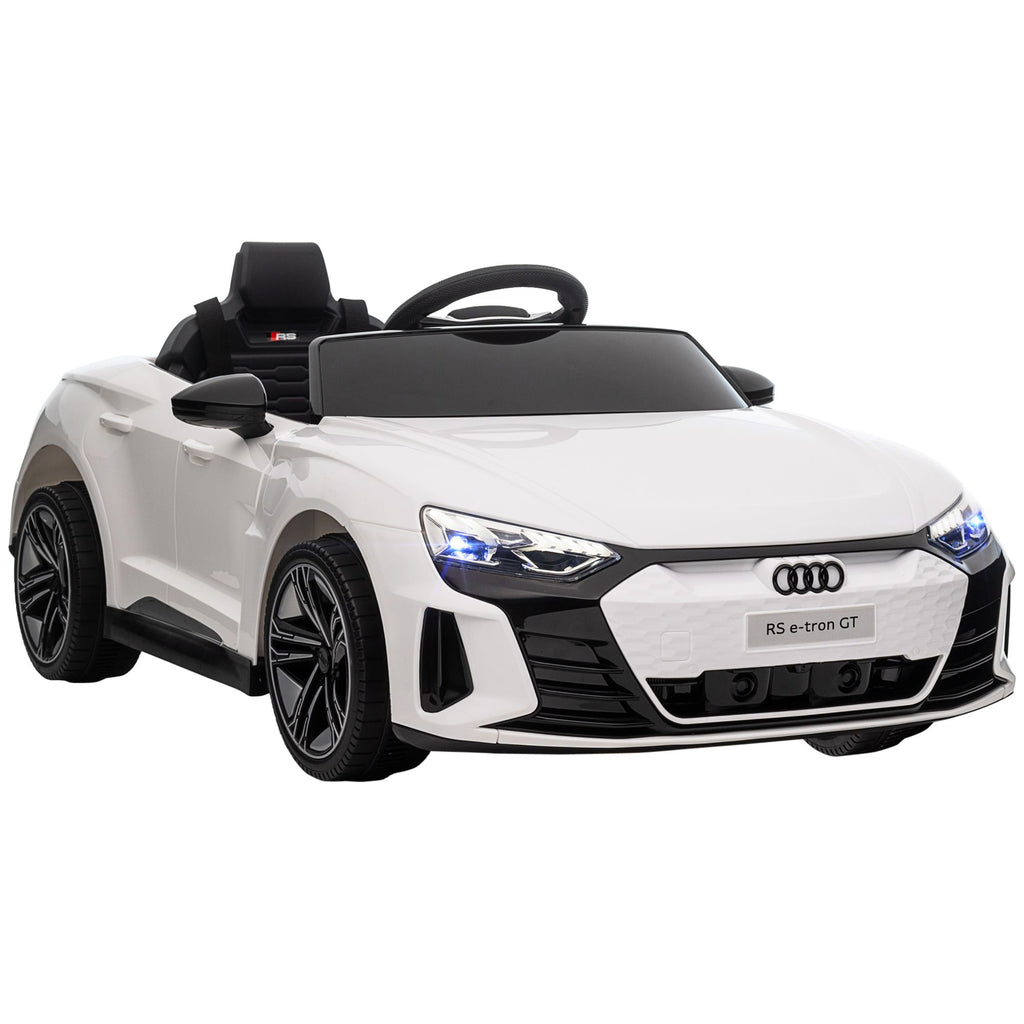 Electric Car for Kids 37-60 Months | 12V Ride-on Toy with Remote Control, Suspension, Horn Honking, Sleek White