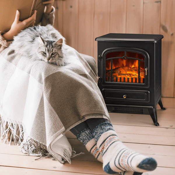 Electric Fireplace Heater LED Flame Fireplace Stove