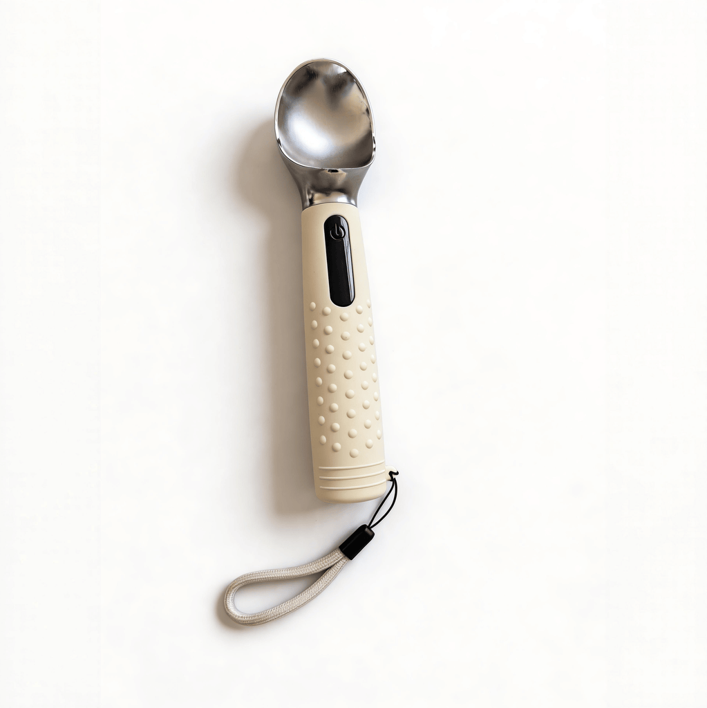 Electric Heated Ice Cream Scoop, Fast Heating, Rechargeable with LED Monitor, Waterproof Stainless Steel Metal Ice Cream Scoop with USB-C Charging