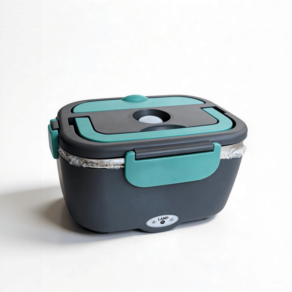 Electric Lunch Box Food Heater, 90W Portable Warmer for Car Truck Work with 304 Stainless Steel Container, 12V/24V/110V Green Heated Lunch Box Suitable for Ideal Driver/Work/Gift