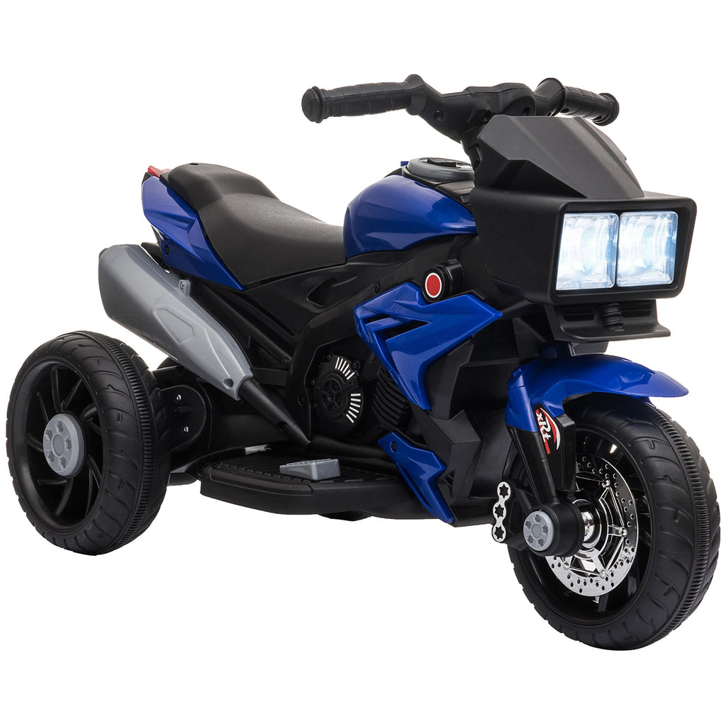 Electric Motorbike for Kids 6V Ride-On Motorcycle Toy with Music Horn Headlights Blue