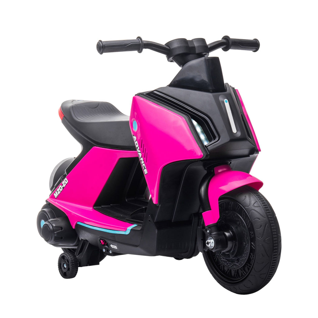 Electric Motorcycle for Kids 6V Battery-Powered Dirt Bike Ride-On Toy with Music and Headlights Pink