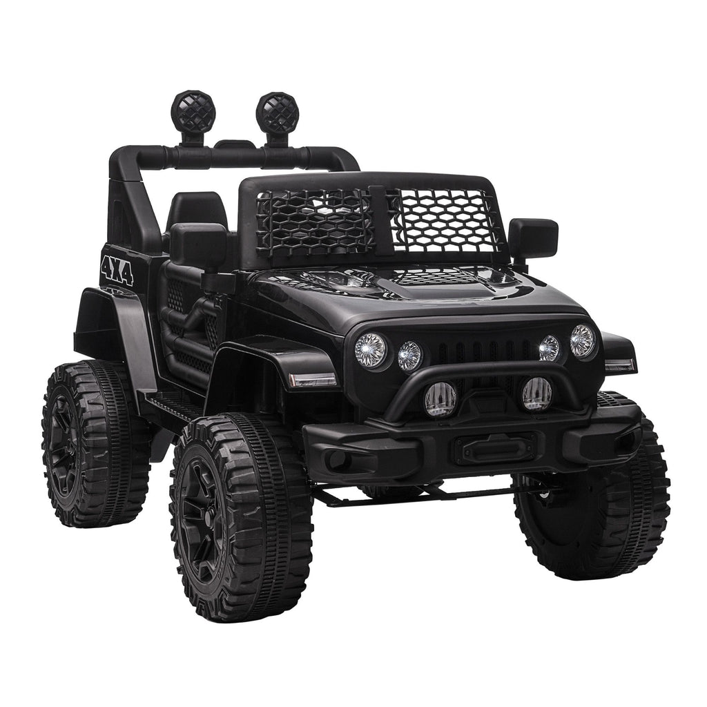 Electric Off-Road Truck 12V Kids Ride On Car with Parent Remote Control MP3 Music Adjustable Speed Black