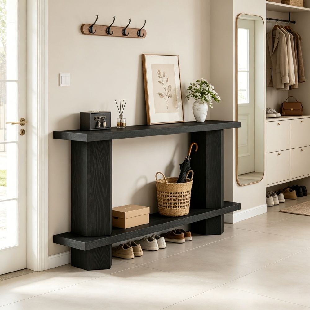 Elegant Long Console Table with Easy to Clean and Waterproof Finish for Hallway
