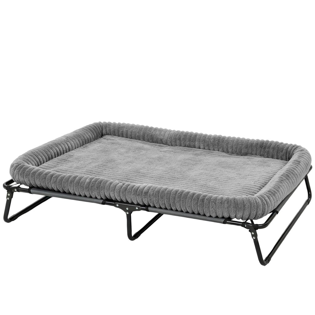 Elevated Dog Bed, Large Raised Outdoor Dog Bed with Removable Pad and Metal Frame, Portable Pet Cot for XL Breeds