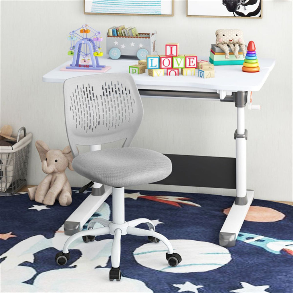 Ergonomic Kids Desk Chair, 16.5'-21' Adjustable Height Mesh Study Chair Gray