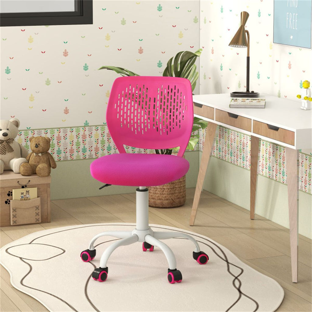 Ergonomic Kids Desk Chair, 16.5'-21' Adjustable Height Mesh Study Chair Pink