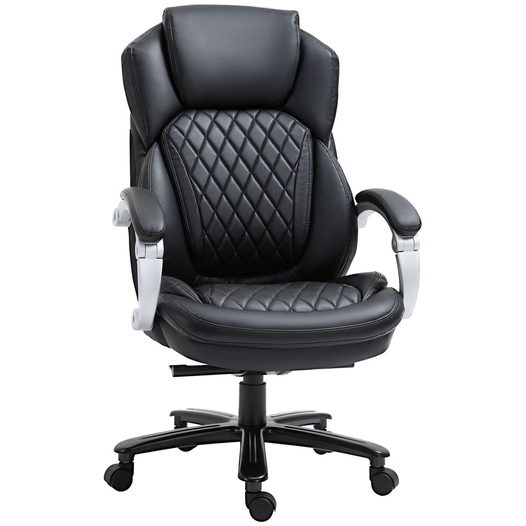 Executive Office Chair Big and Tall High-Back with Adjustable Tilt Angle Thick Padding Black