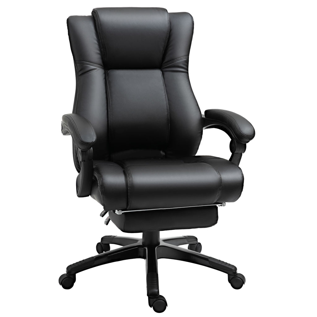 Executive Office Chair High Back with Footrest Adjustable Ergonomic Black