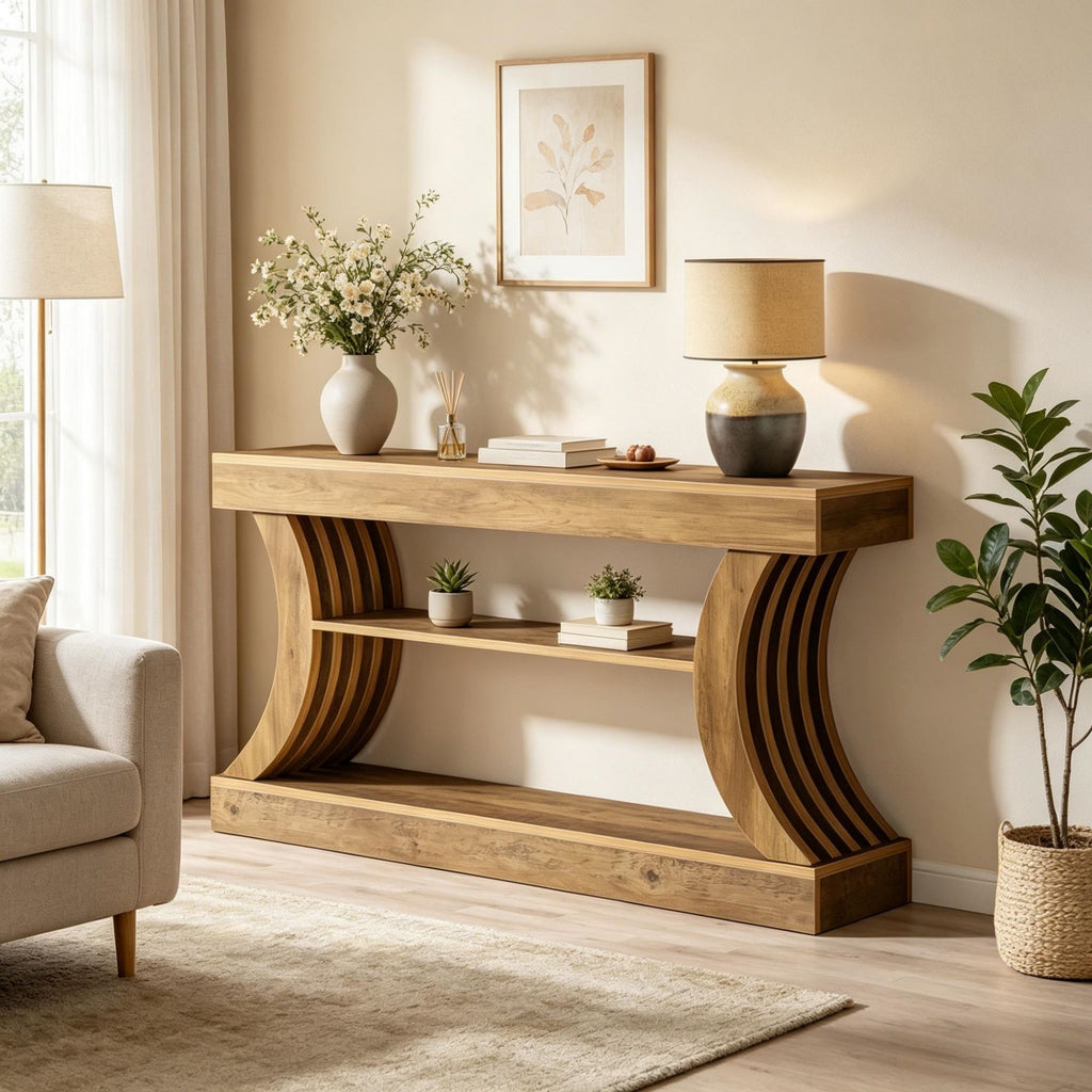 Farmhouse Console Table for Hallway