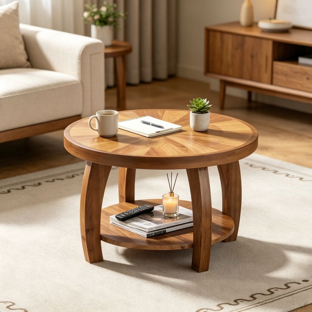 Farmhouse End Table for Living Room