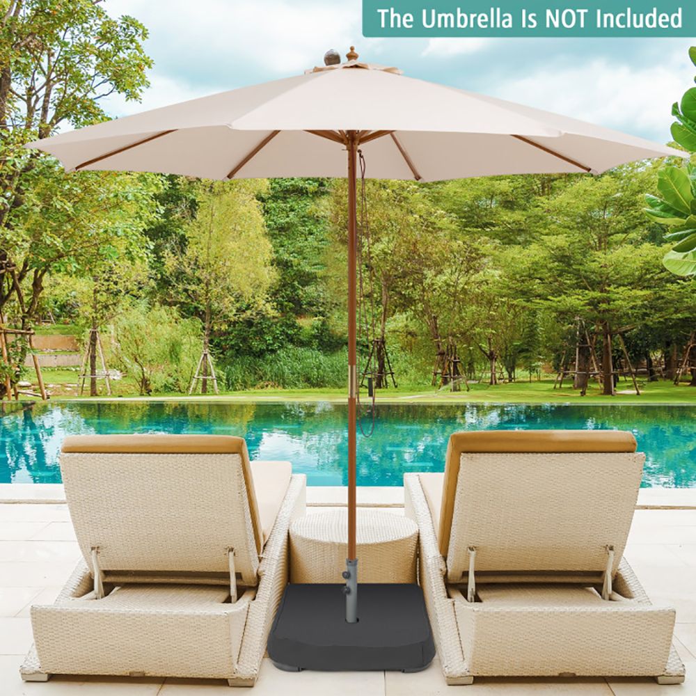 Fillable Umbrella Base with 2 Sandbags and Dust-proof Cover