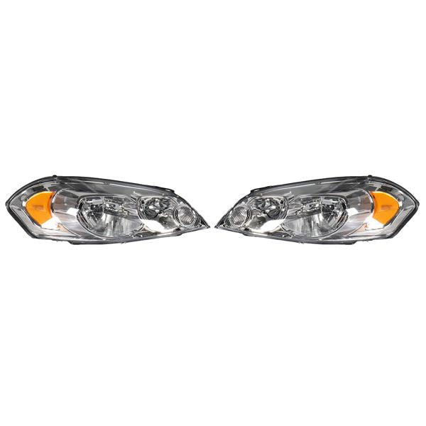 Fit Chevy 06-13 Impala 06-07 Monte Carlo Clear Headlights Headlamps Signal Lamps