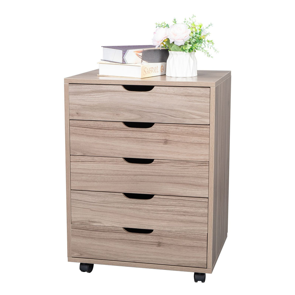 Five Drawers MDF With PVC Wooden File Cabinet Gary