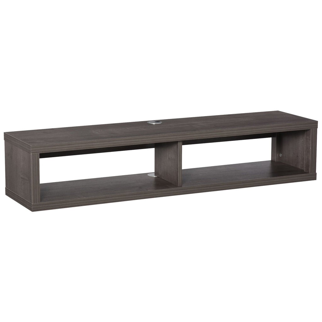 Floating TV Stand Wall Mounted Media Console Storage Shelf Dark Grey for Living Room Home Office