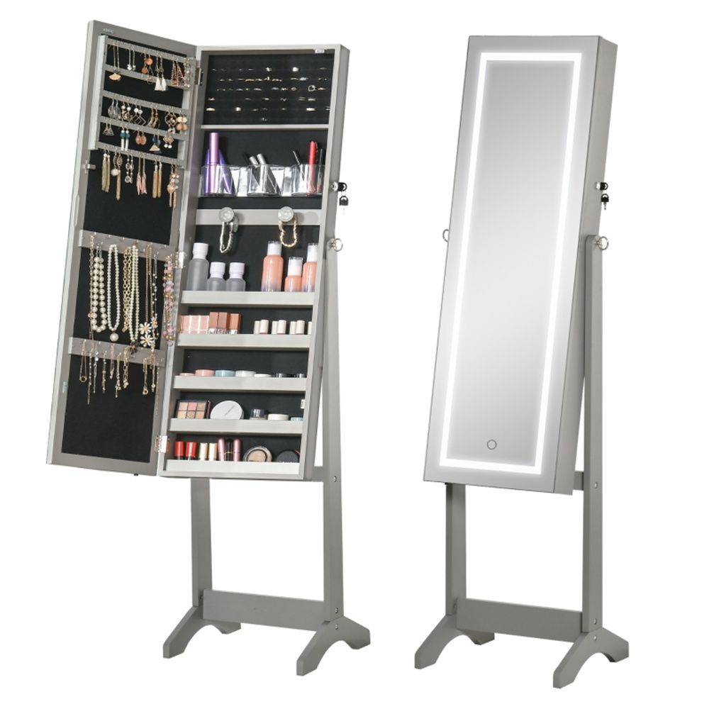 Floor standing jewelry cabinet with LED lights( Amazon Shipping)(Prohibited by WalMart)