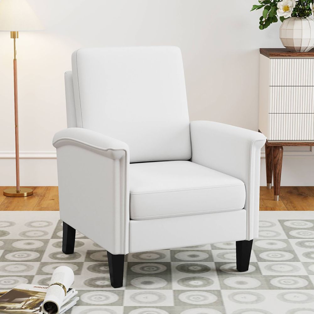 Floral Accent Chair Farmhouse Boho Armchair with Solid Wood Legs and High Back