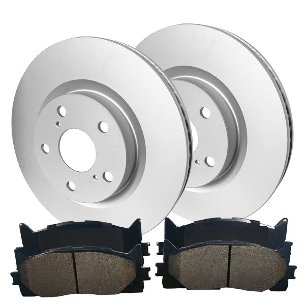 For Lexus ES300H ES350 Toyota Avalon Camry Front Brake Disc Rotors Ceramic Pads